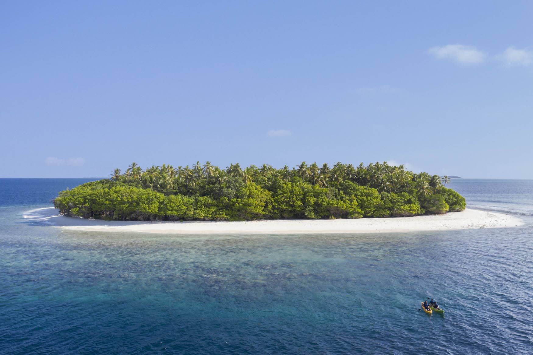 einsame Insel auf den Malediven