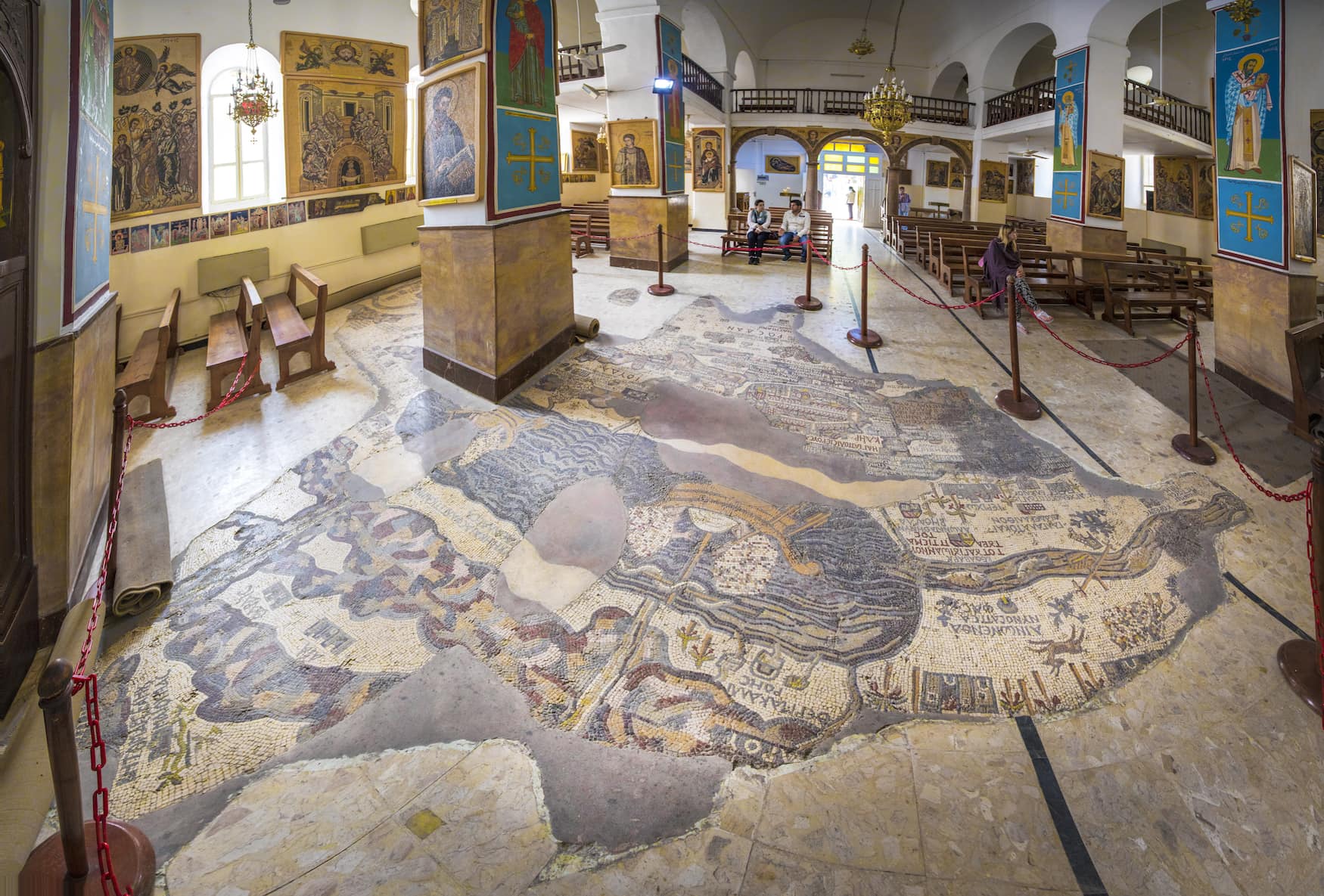 Mosaike in der Stadt Jordanien