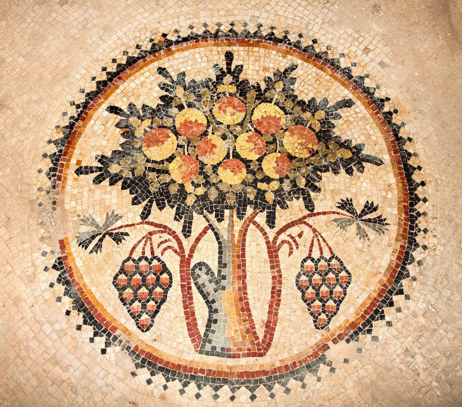 Mosaike in Madaba in Jordanien