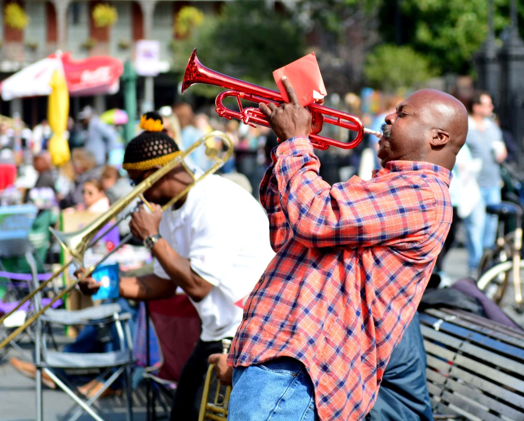 Musiker beim Mardi Gras Fest in New Orleans