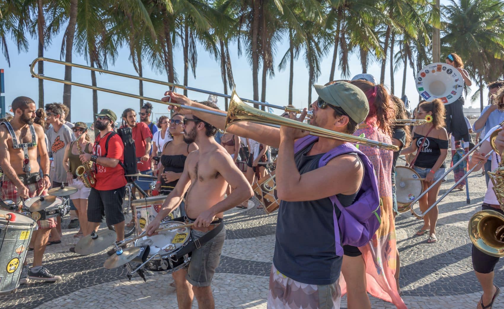 Musikgruppe an der Copacabana 