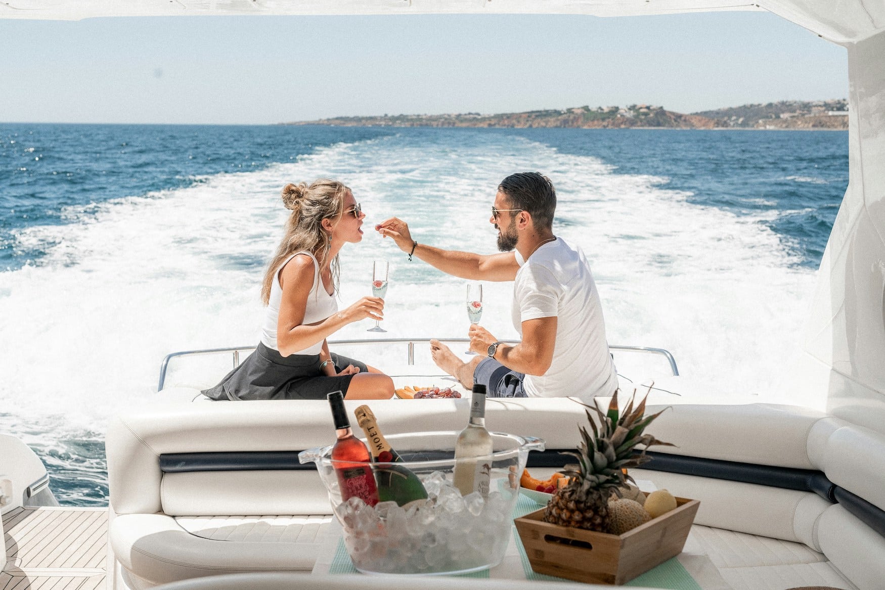 Paar auf einem Boot