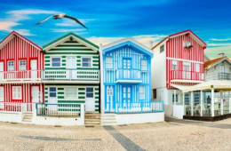 Bunte Fischerhäuser in Aveiro