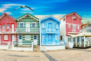 Bunte Fischerhäuser in Aveiro