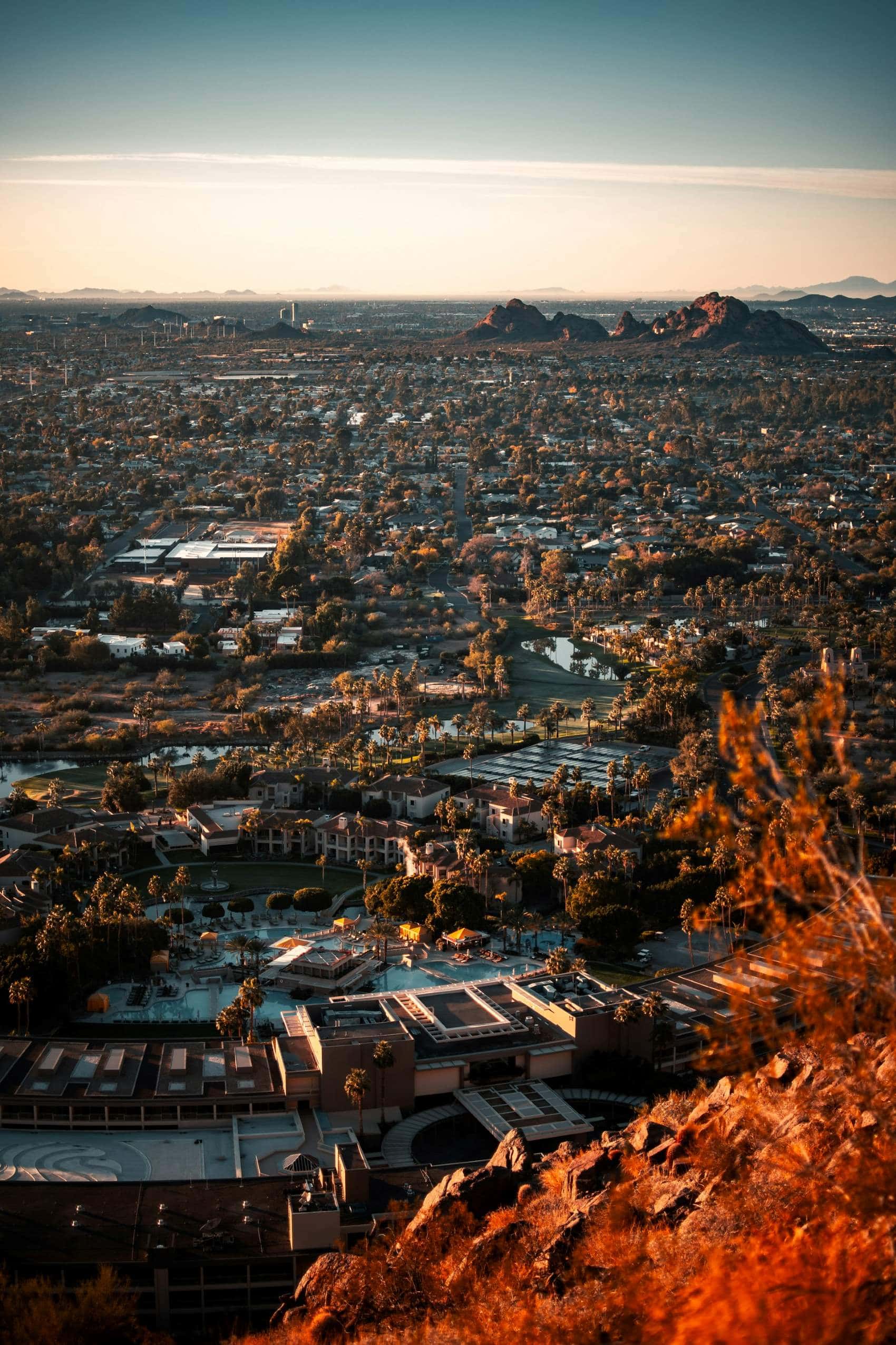 Blick auf Panorama von Phoenix 