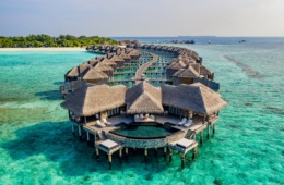 Blick auf das JA Manafaru auf den Malediven