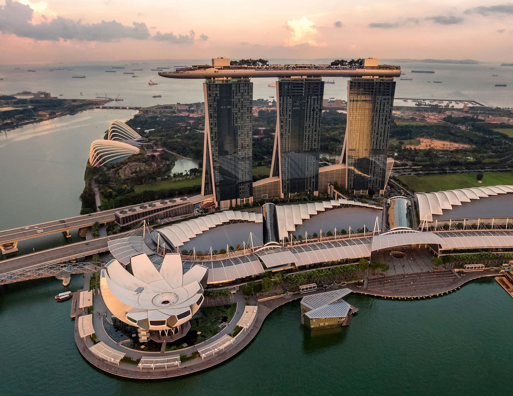 Blick auf Singapur