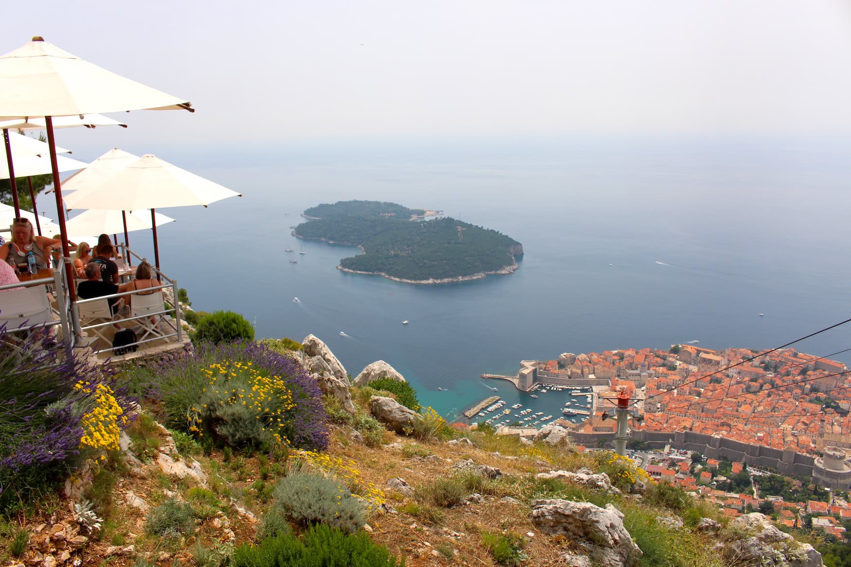 Blick auf Dubrovnik von oben