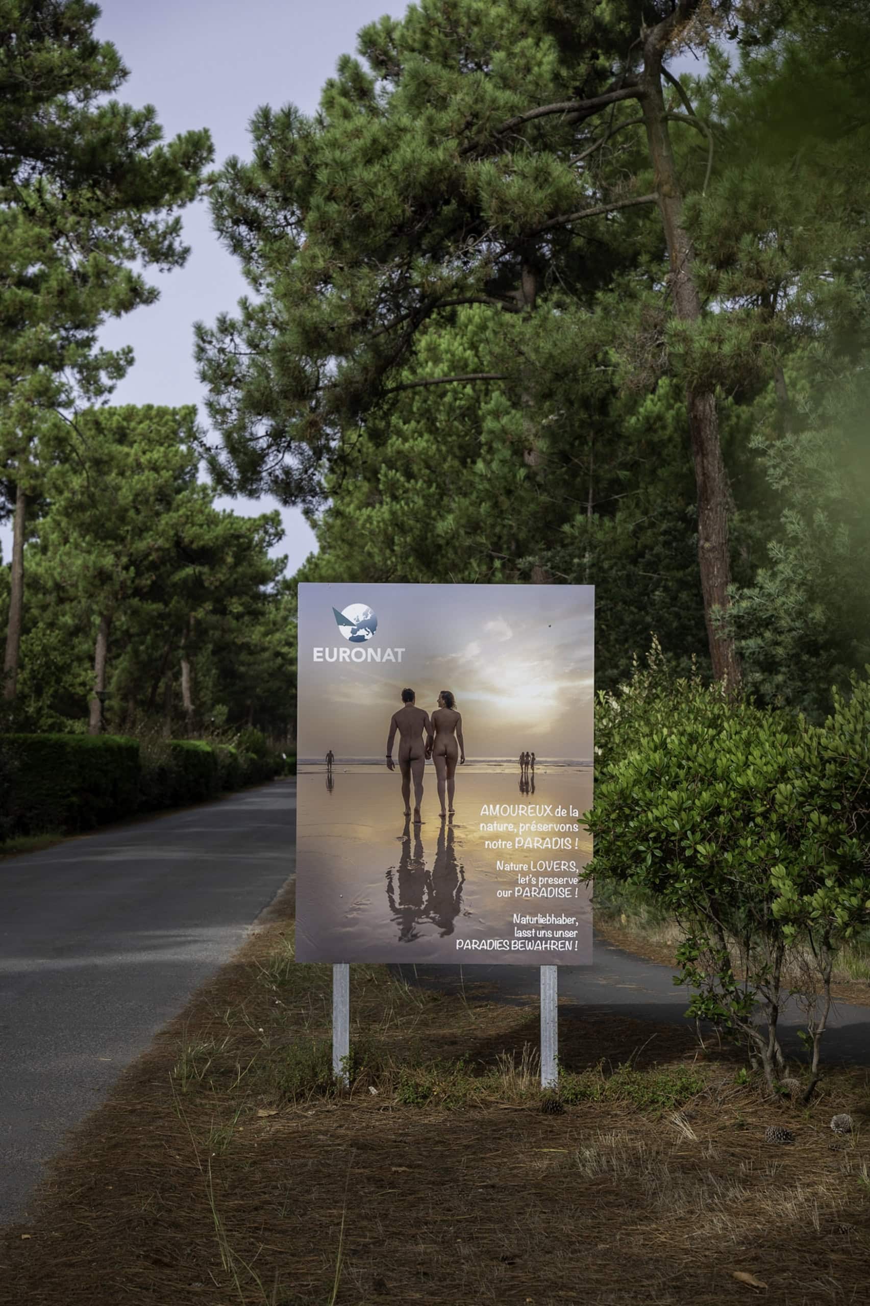 Eingang zum FKK-Camp Euronat in Frankreich