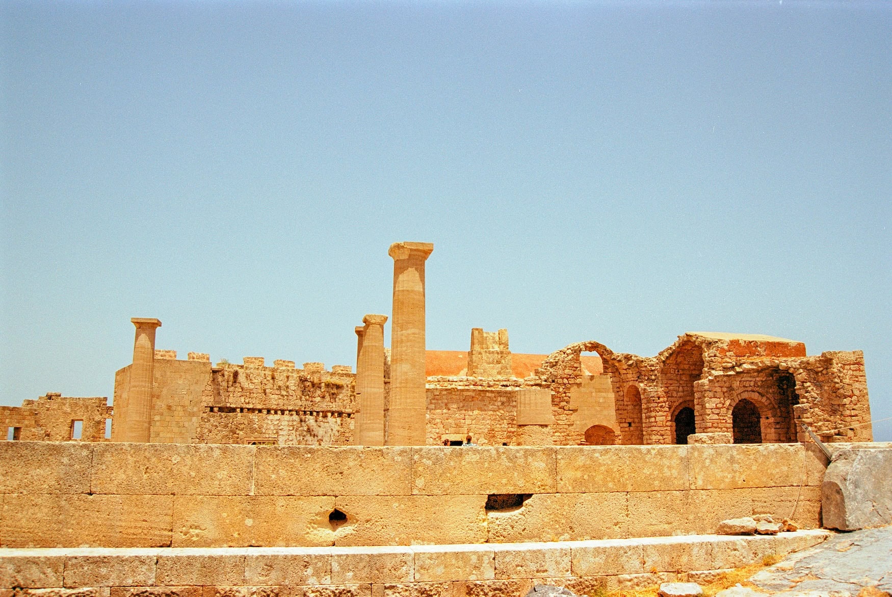 Die Akropolis in Lindos, Rhodos.