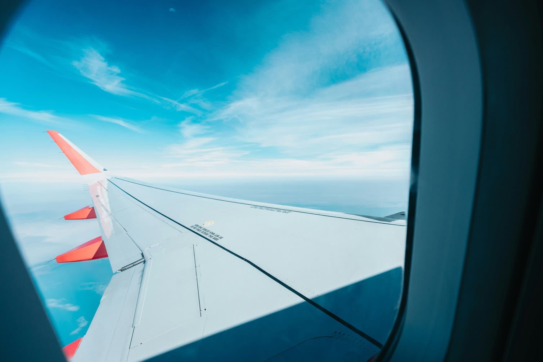 Aussicht aus den Flugzeug