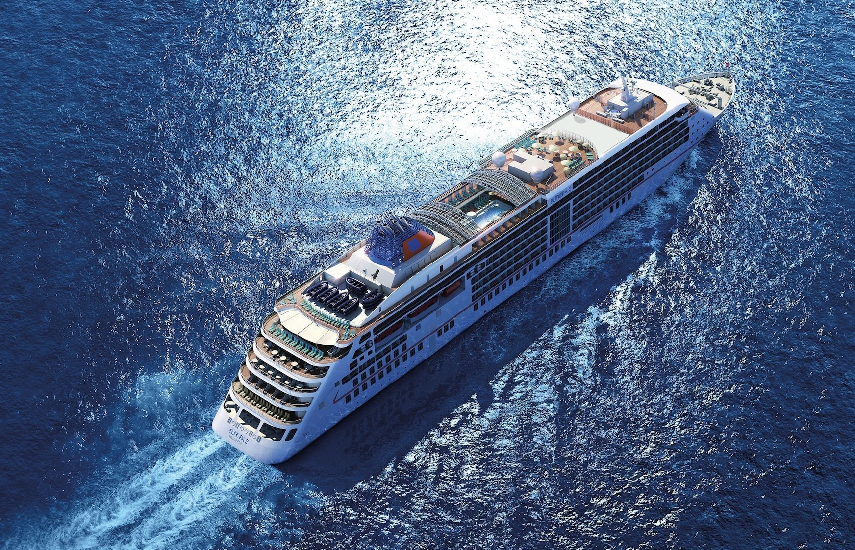 die MS Europa 2 von oben