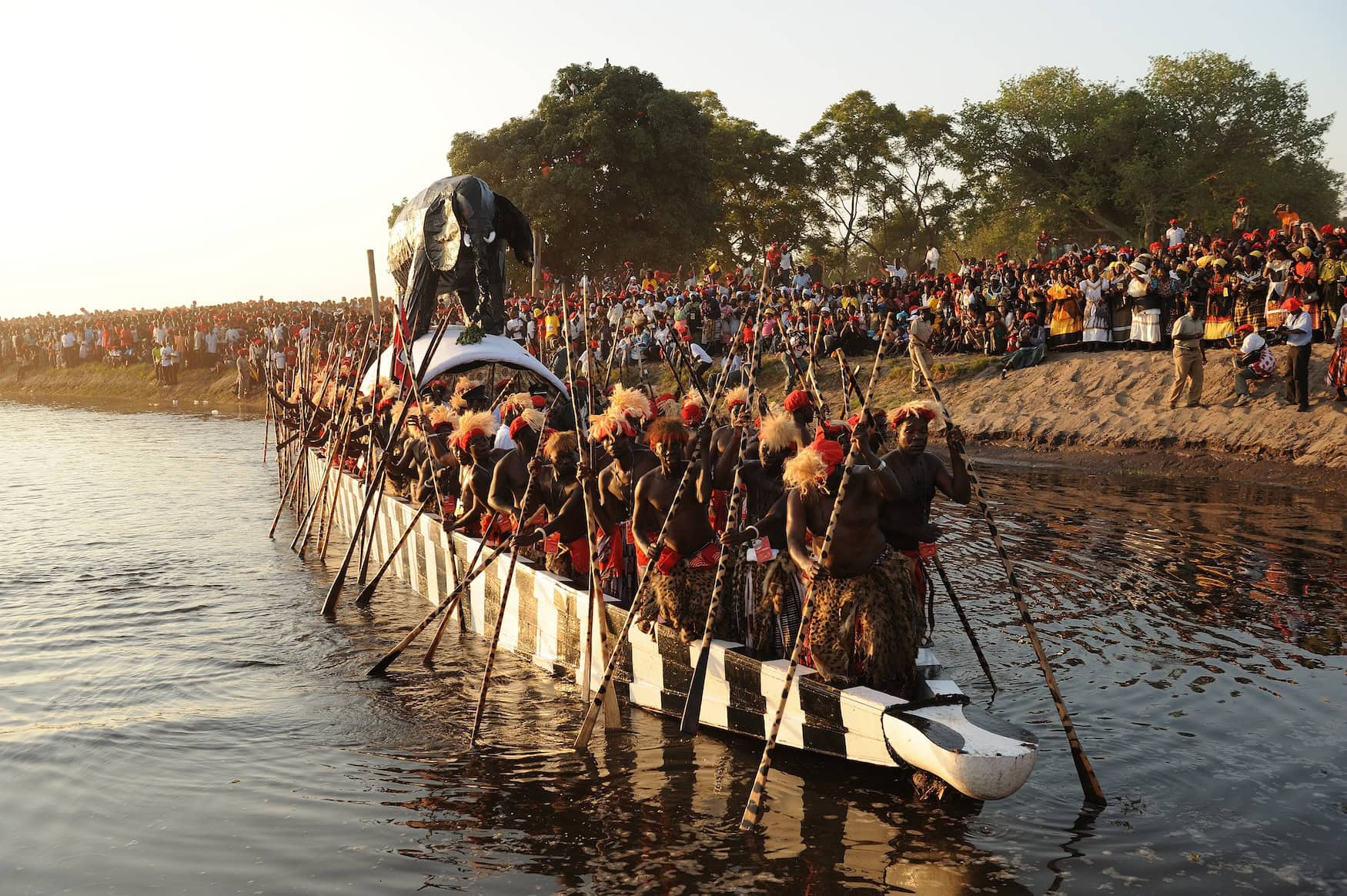 Kuomboka-Zeremonie der Lozi in Sambia