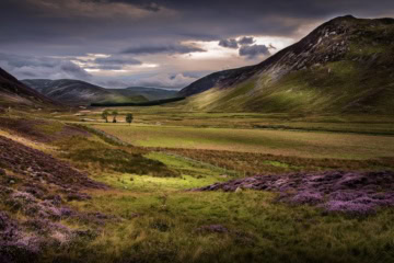 Landschaft in den Highlands in Schottland