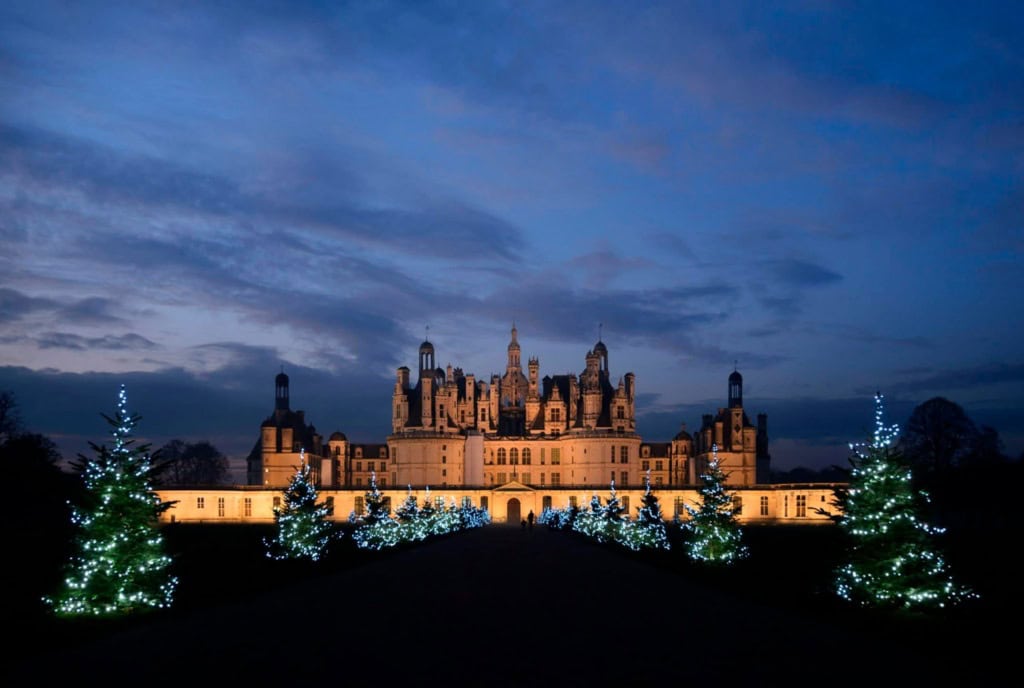 Relais de Chambord weihnachtlich beleuchtet