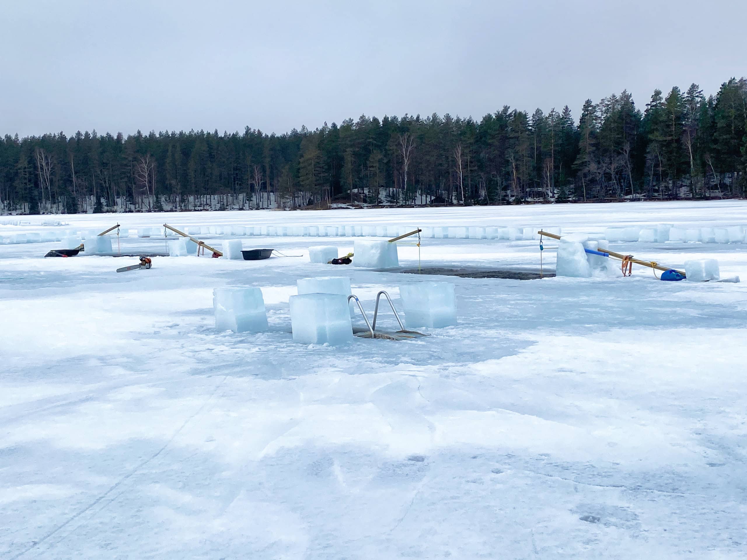 Eistauchen in Finnland am 