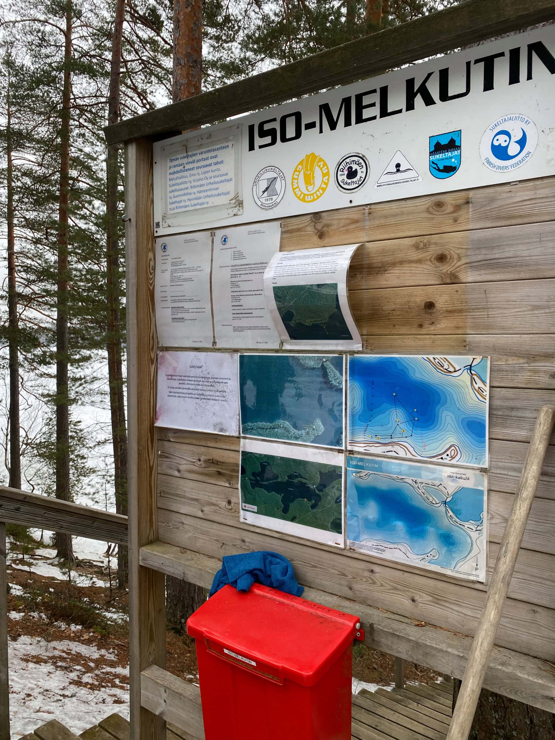 Schild am Iso-Melkutin