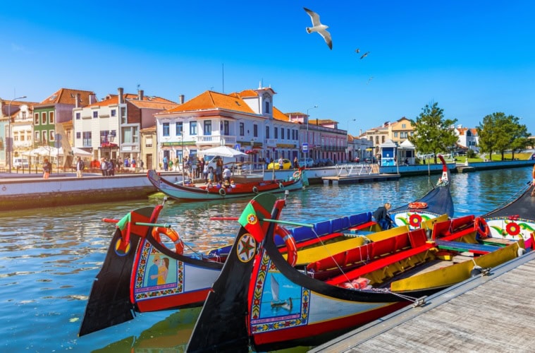 Kanal in Aveiro in Portugal