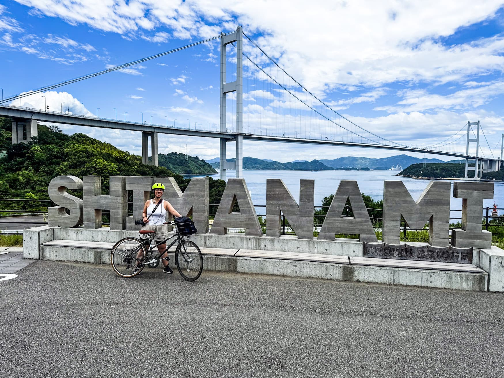Fahrradfahren auf dem Shimanami Kaido in Japan
