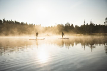 Standup-Paddling in Lappland