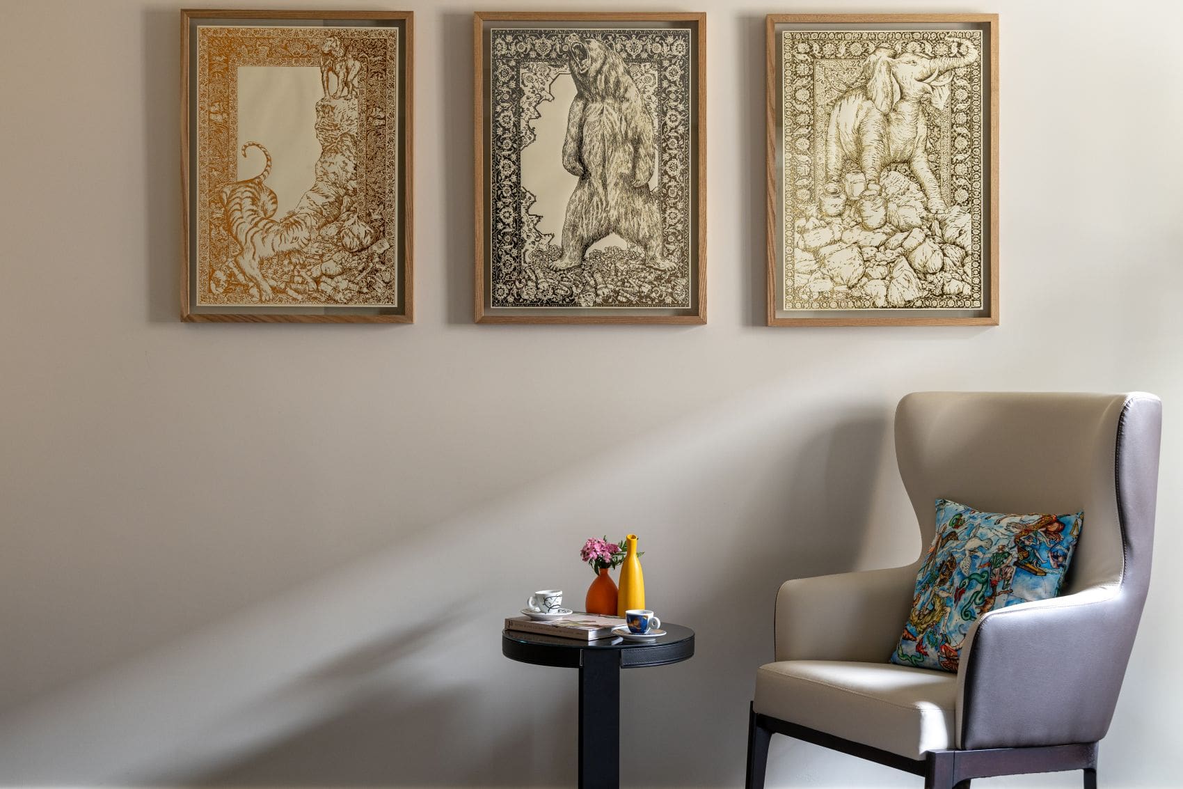 Detailaufnahme eines Zimmers im Art'ortel Rom