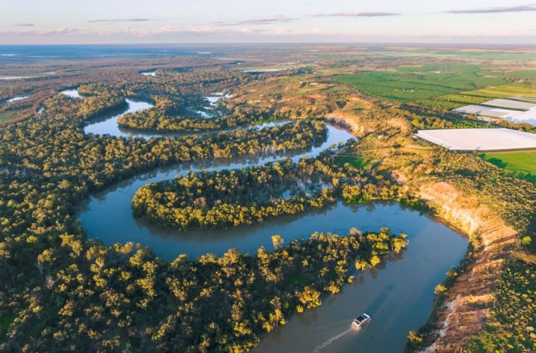 der Flusslauf des Murray Rivers