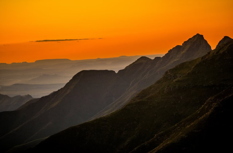 Berge in Lesotho.