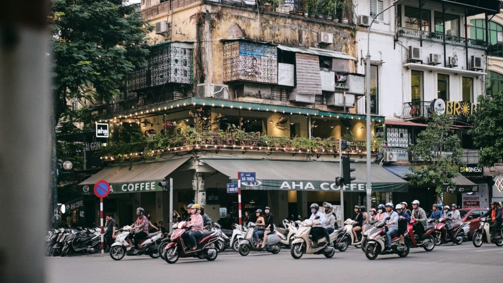 Rollerfahren in Hanoi