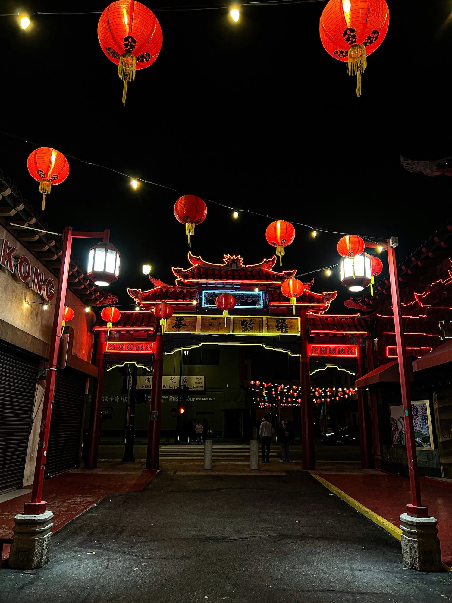 Chinatown in Los Angeles bei Nacht
