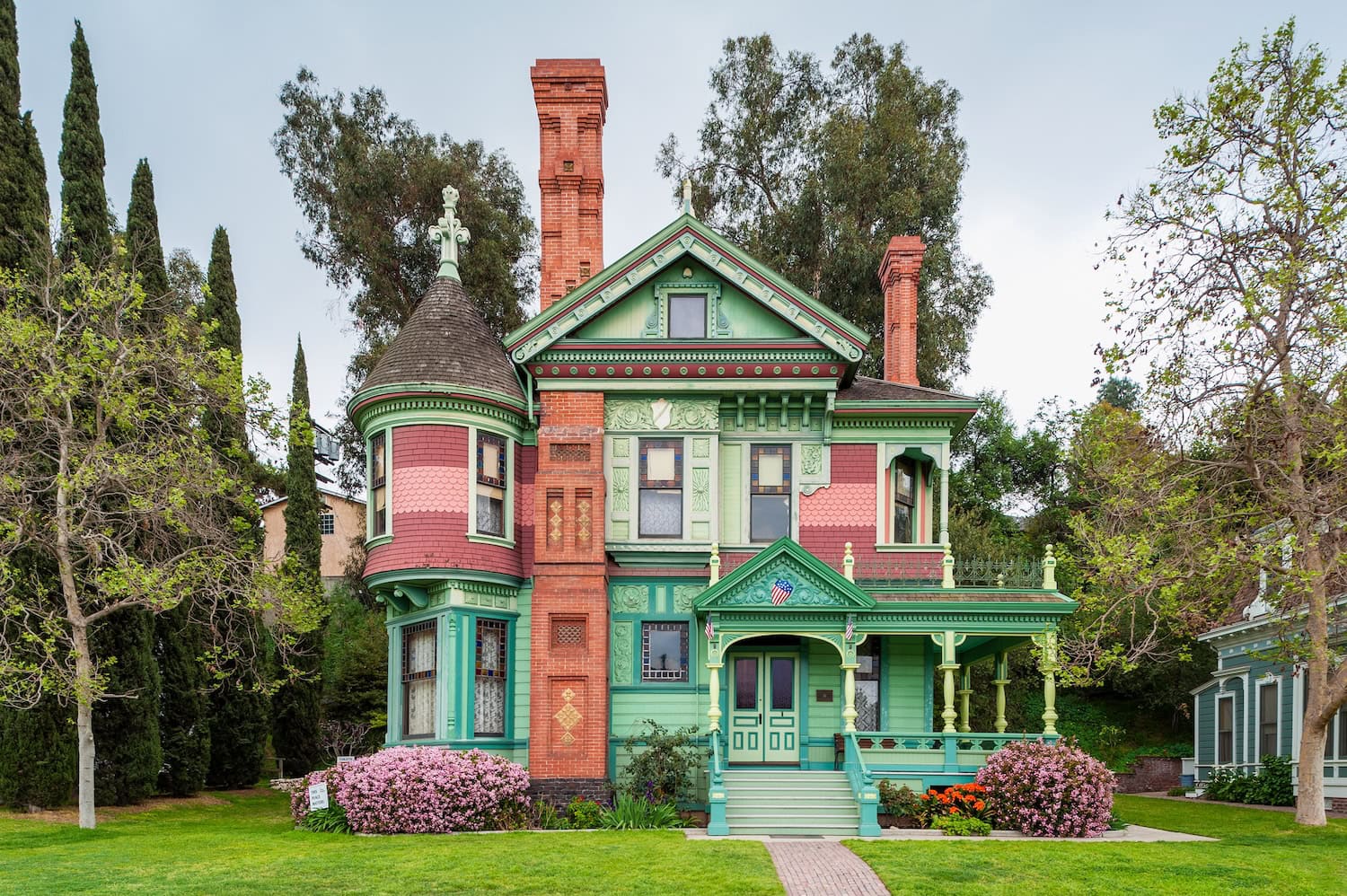 Viktorianische Mansion im Viertel Highland Parks in Los Angeles