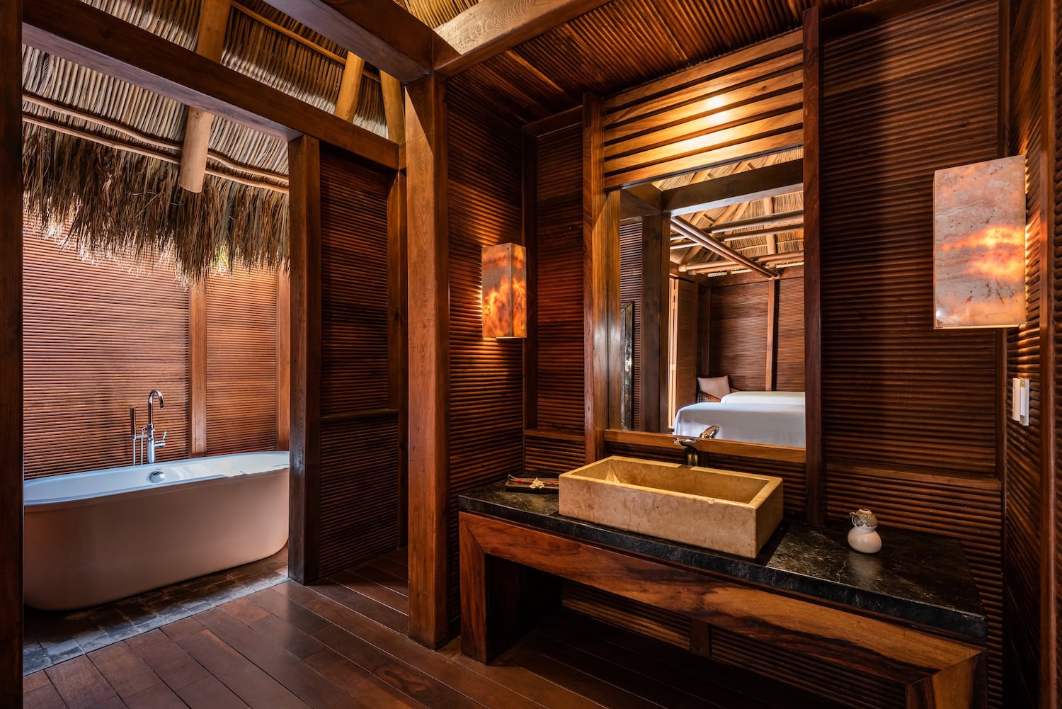 Badezimmer im Resort in Mexiko
