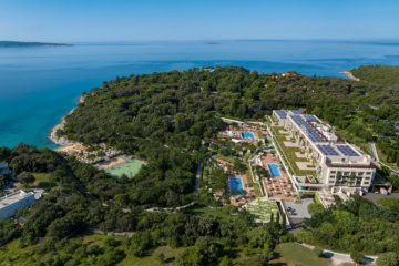 Luftaufnahme vom Arba Resort in Kroatien