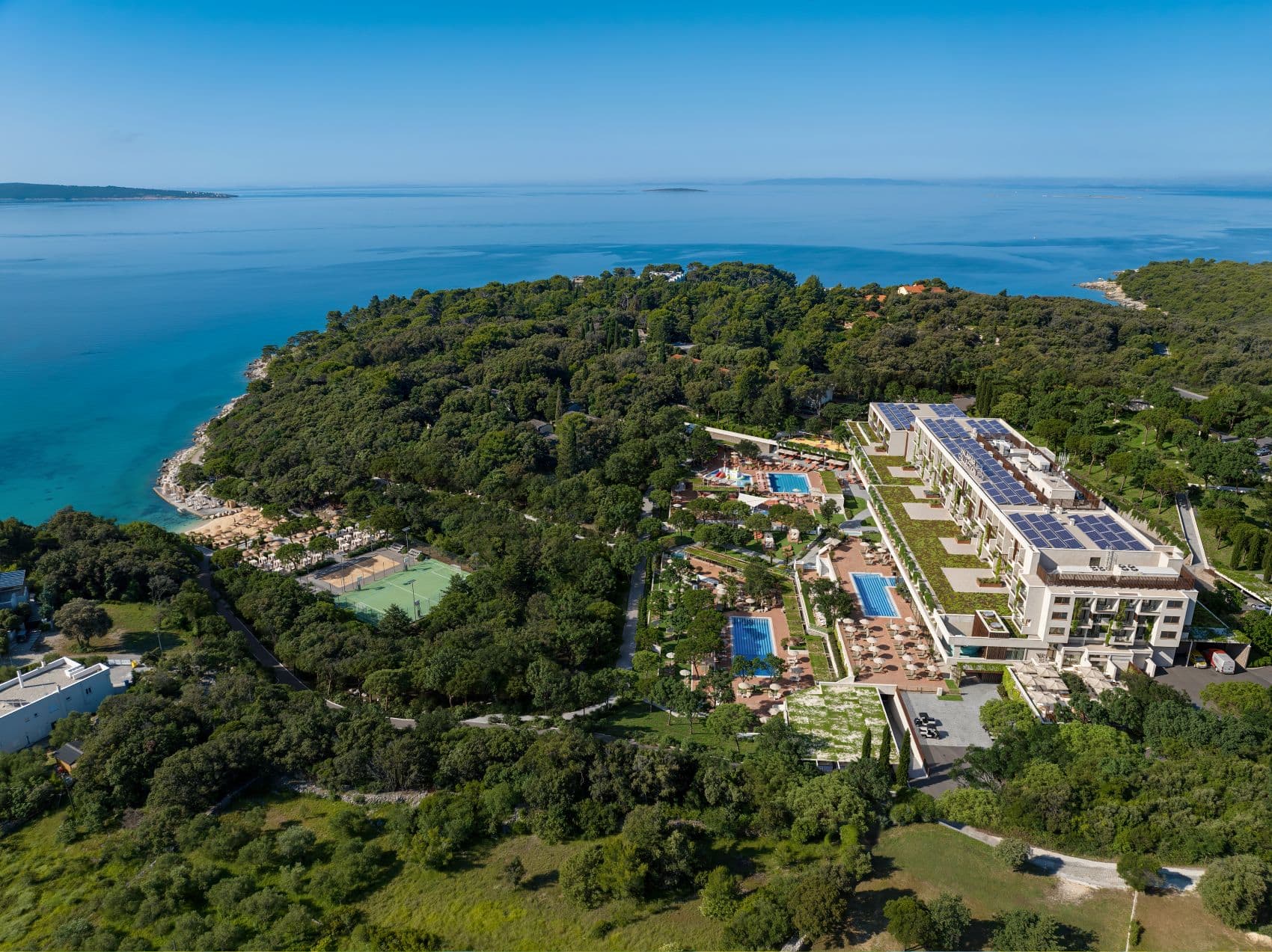 Luftaufnahme vom Arba Resort in Kroatien 