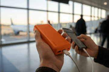 Powerbank am Flughafen. Ready for boarding? Dürfen die Strombringer noch mit?