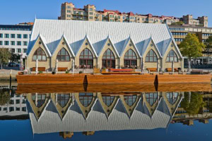 Die berühmte Fischkirche in Göteborg.