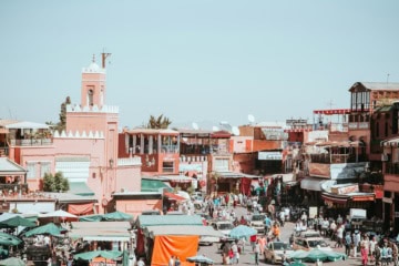 Ein Markt in Marrakesch.