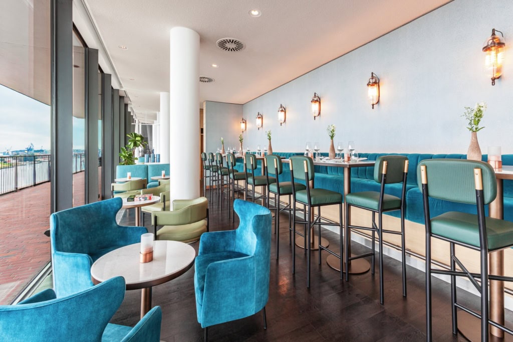 Die Lounge im The Westin Elbphilharmonie in Hamburg