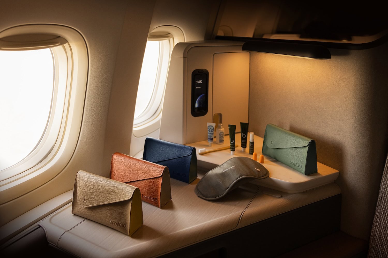 Beauty Products auf dem Business Class Flug von Cathay Pacific