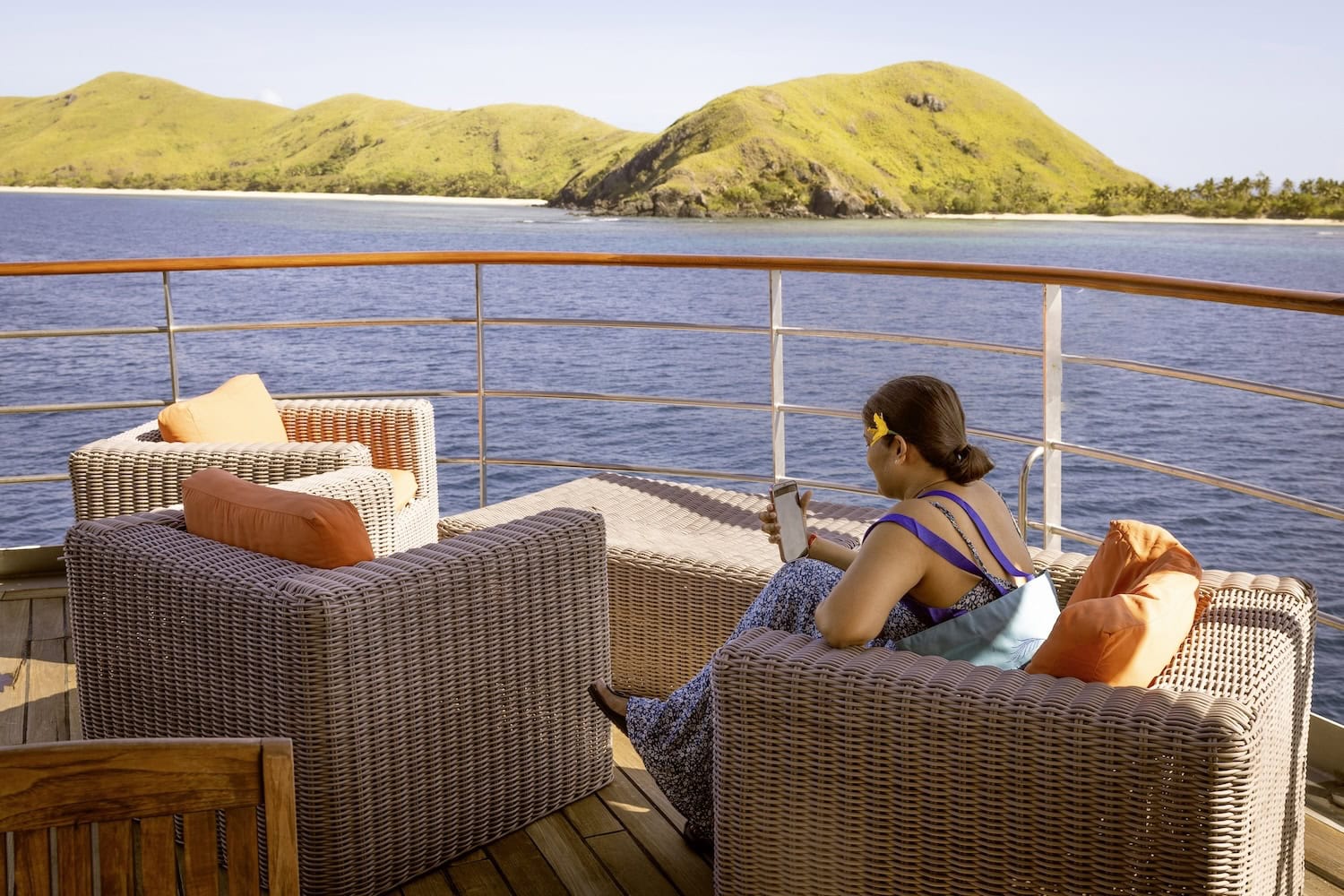 an Deck der MS Caledonian Sky