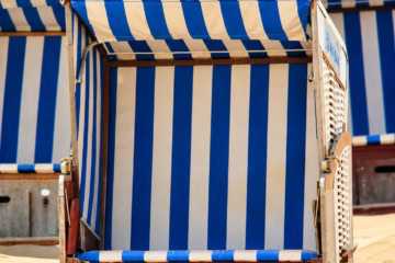 Ein Strandkorb auf Norderney.