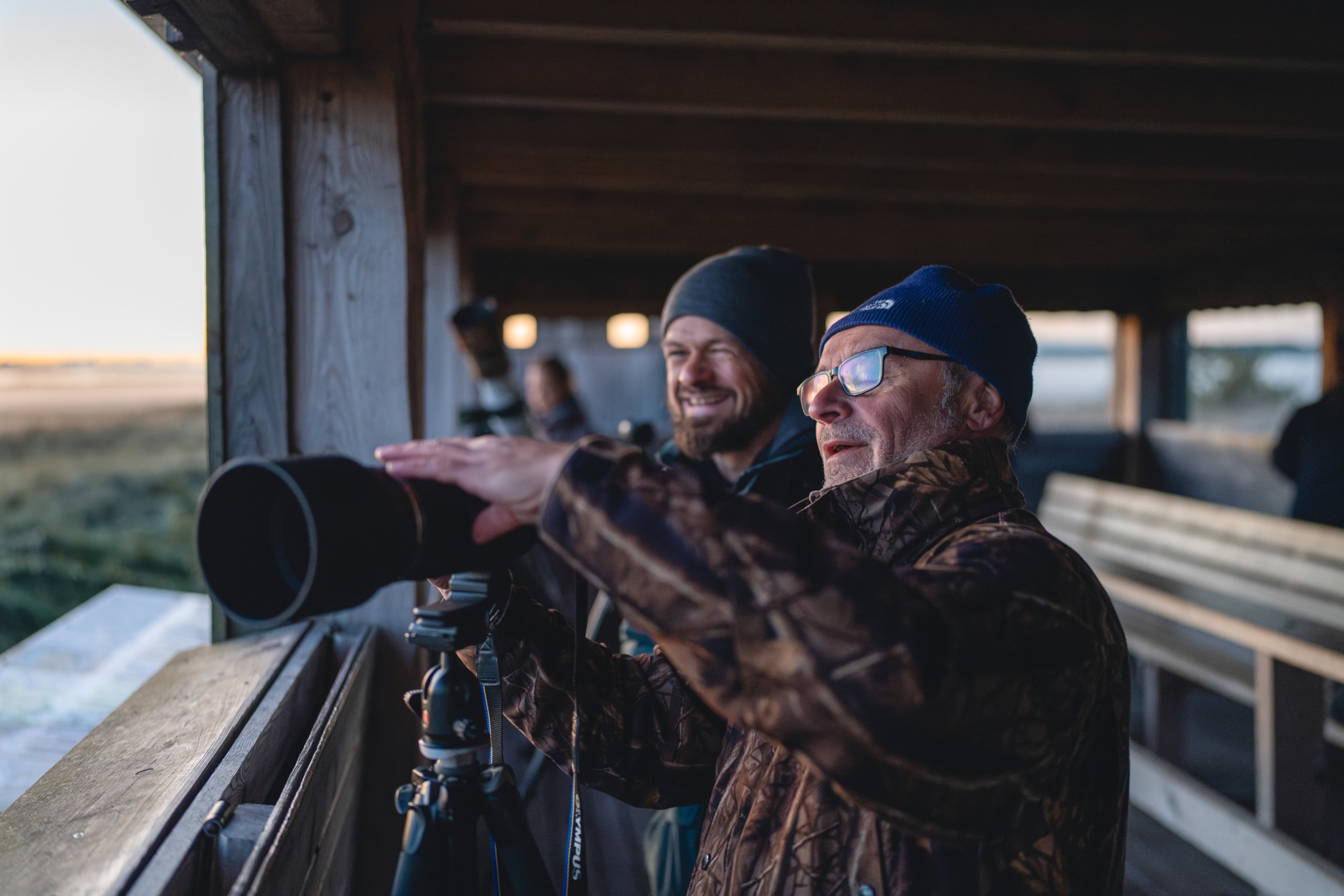 Blende und Belichtungszeit. Der Fotograf stellt alles fachmännisch im Vogelausguck ein. I Foto: TMV/Gross
