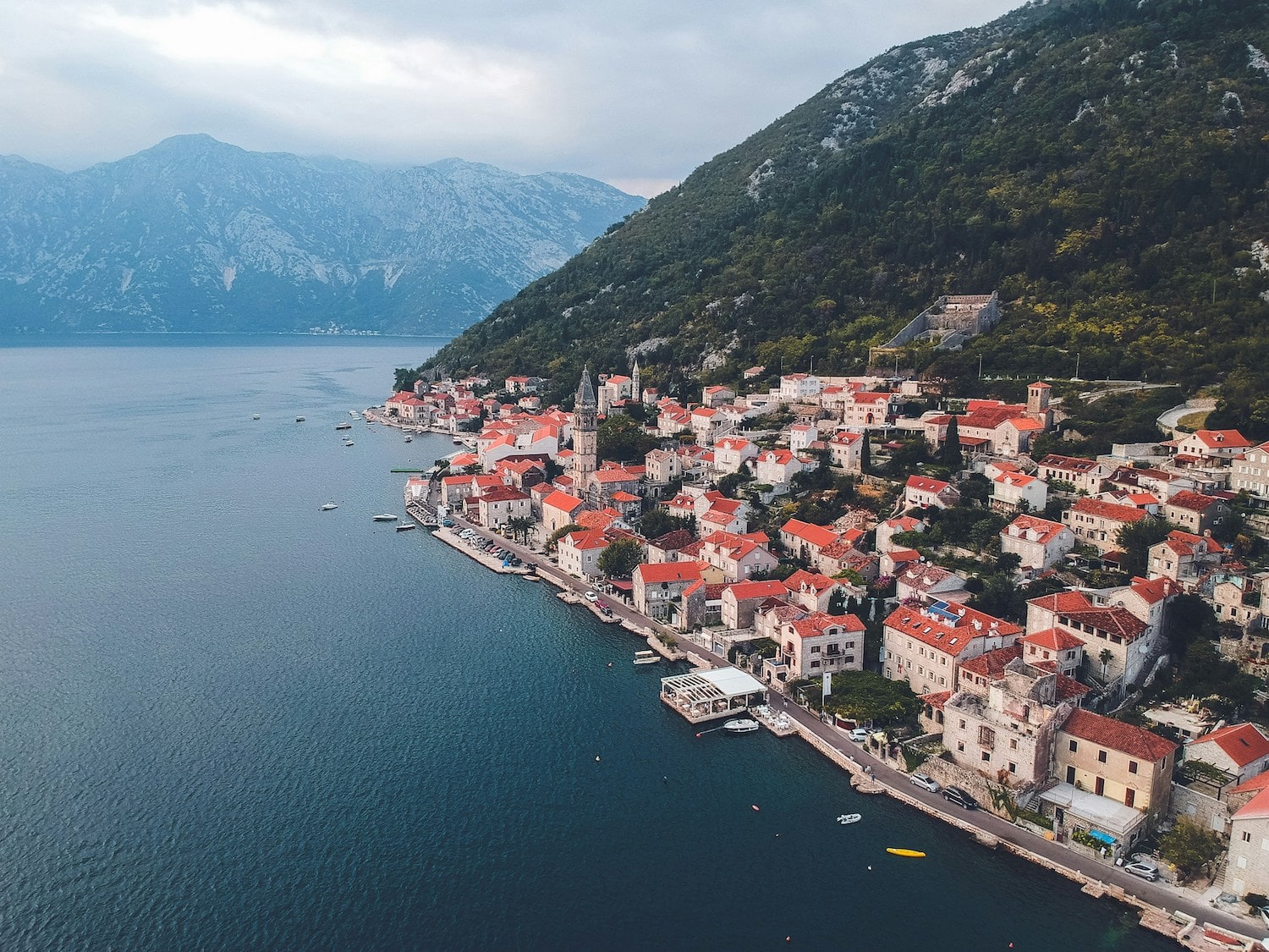 Bucht von Kotor von oben