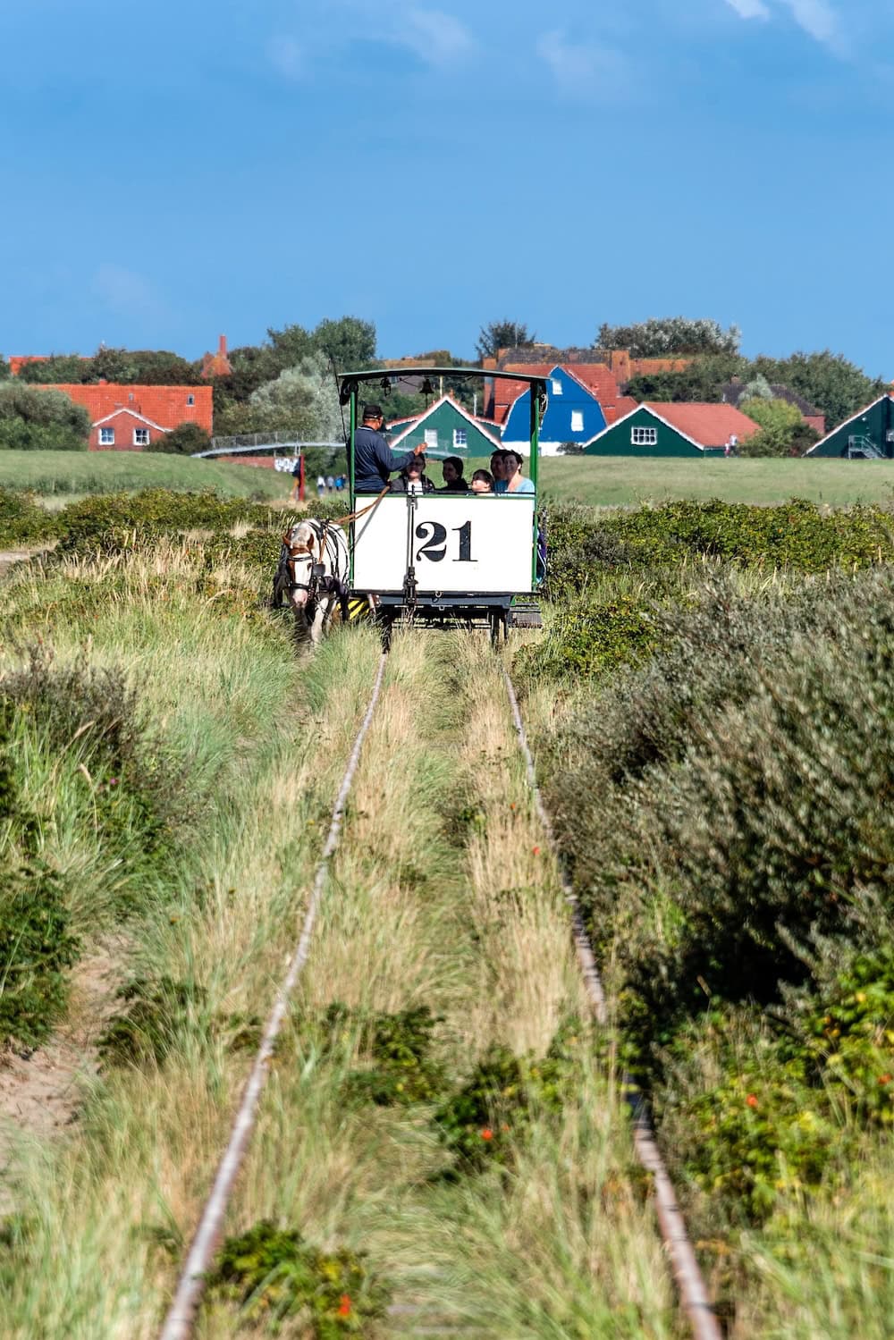 Historische Pferdebahn auf Spiekeroog