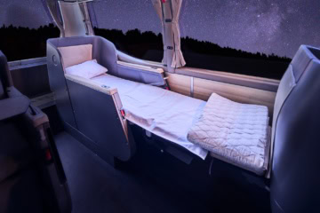 Bett im Twiliner Nachtbus