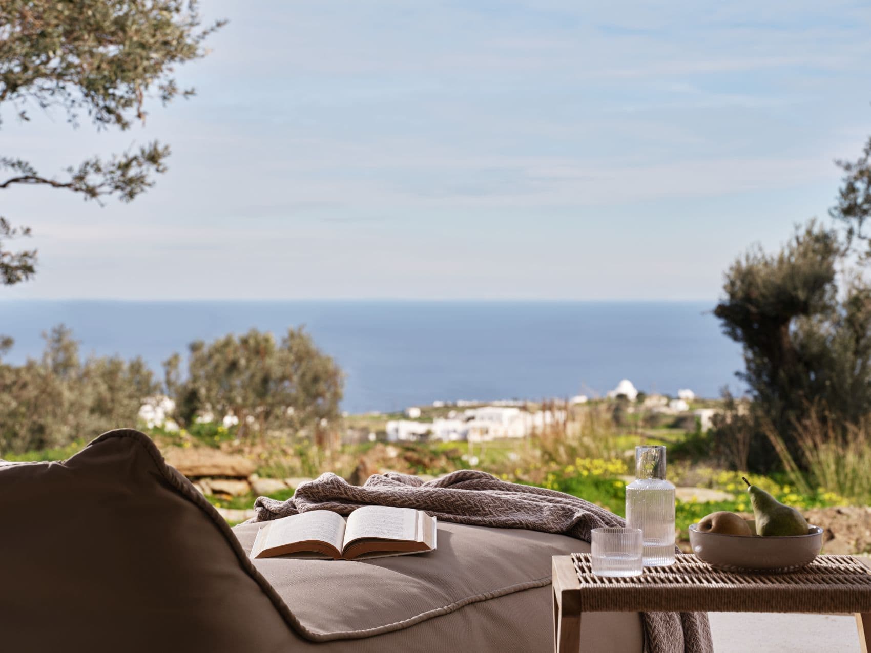 Meerblick von Terrasse in Zimmer des Hotels Stamna Sifnos 