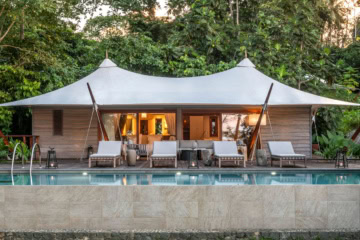 Bungalow mit Pool im Hotel Sundy Praia