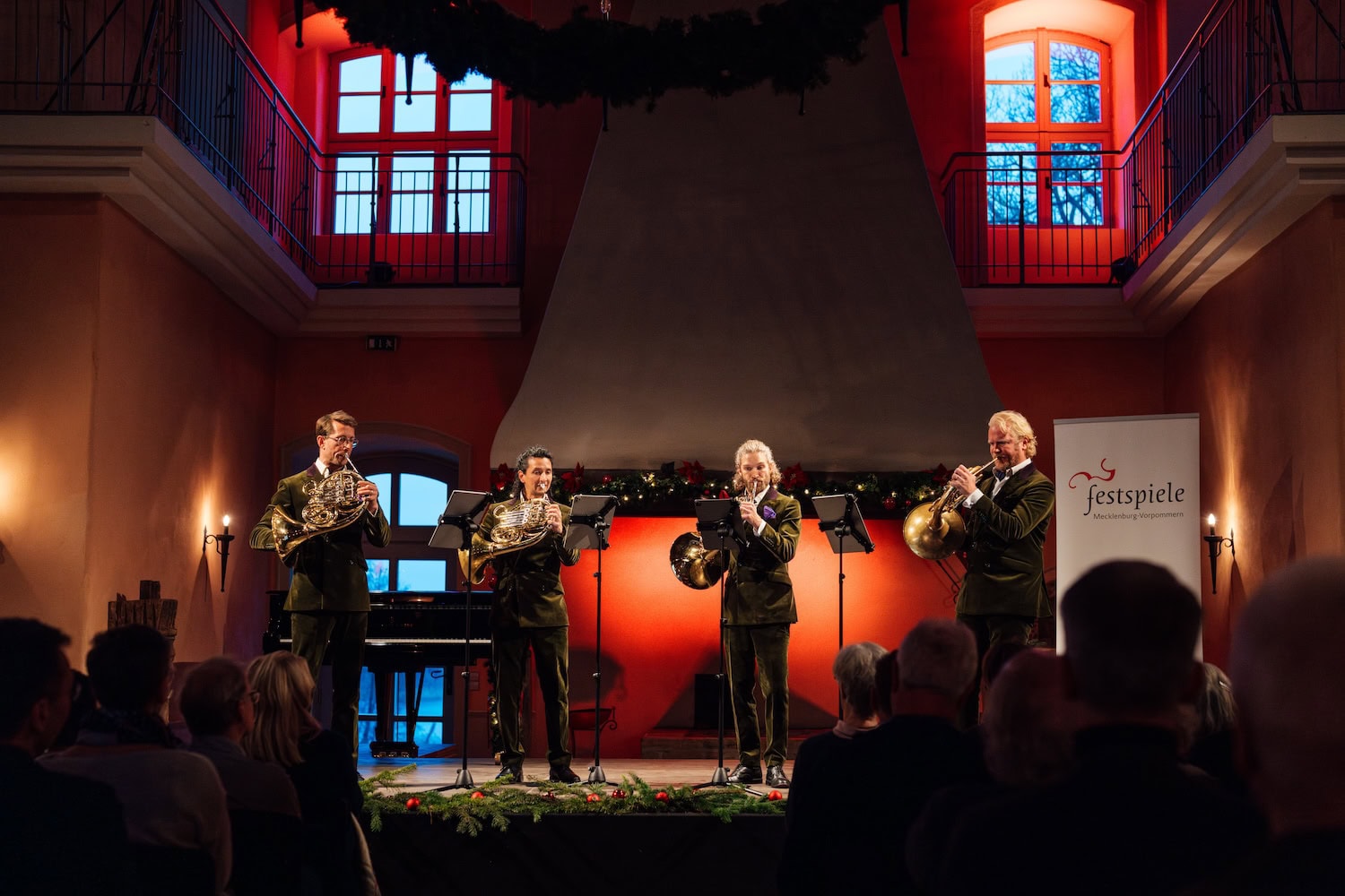 Das german honsound Quartett beim Konzert im Schloss Ulrichshusen
