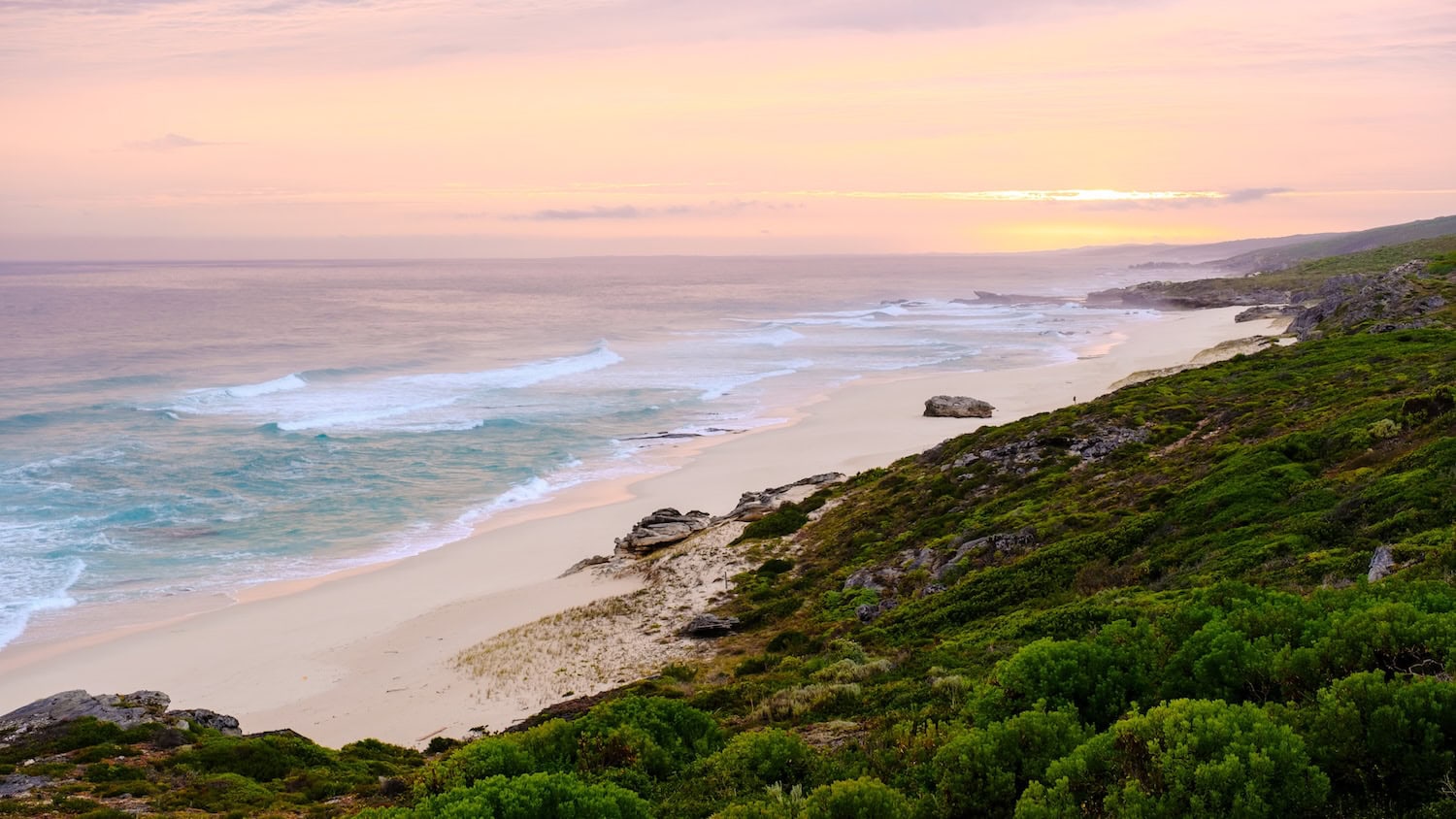 Blick aufs Meer im De Hoop Nature Reserve in Südafrika