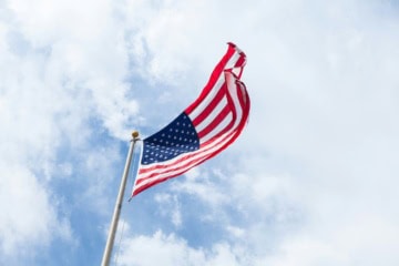 Flagge der USA weht