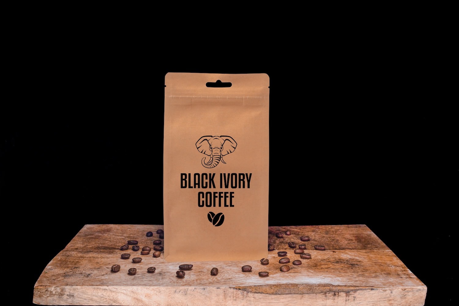 Verpackung von Black Ivory Kaffee